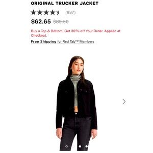 Levi black Jean jacket